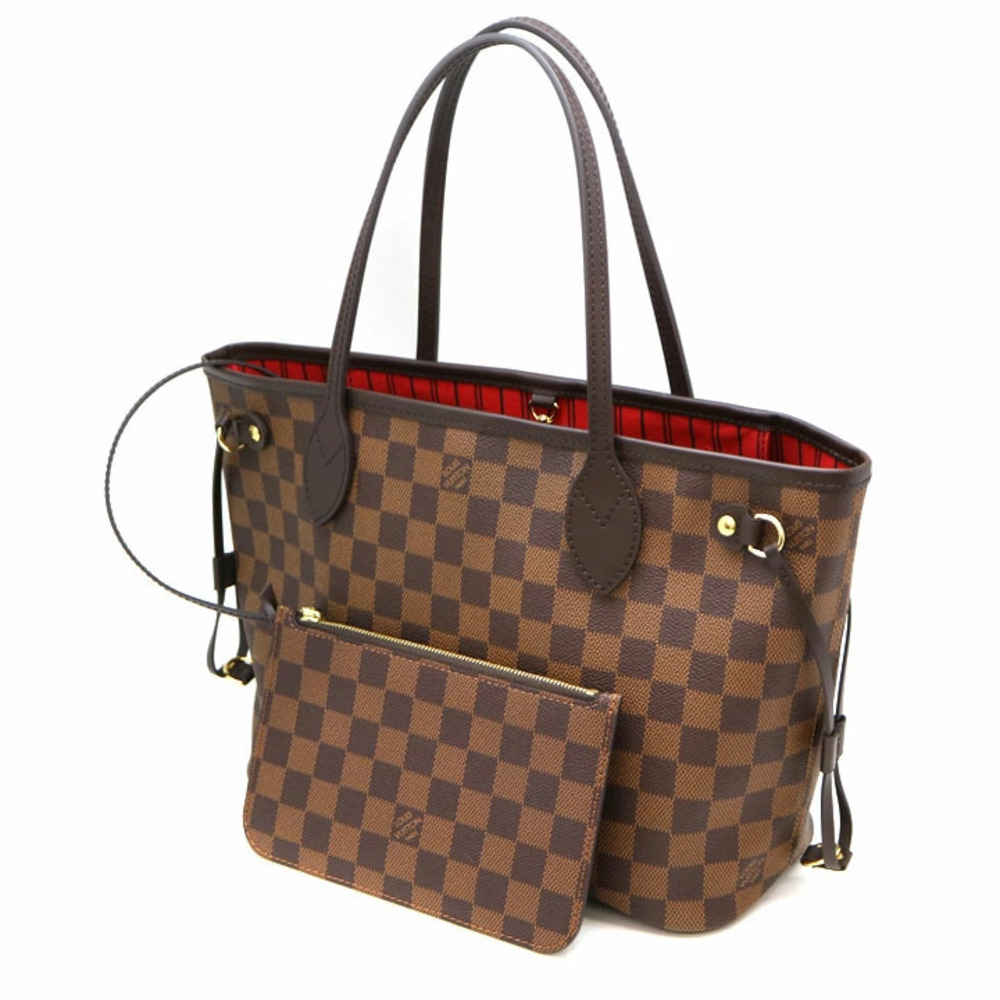 LOUIS VUITTON Neverfull Damier Ebene Brown Tote Bag